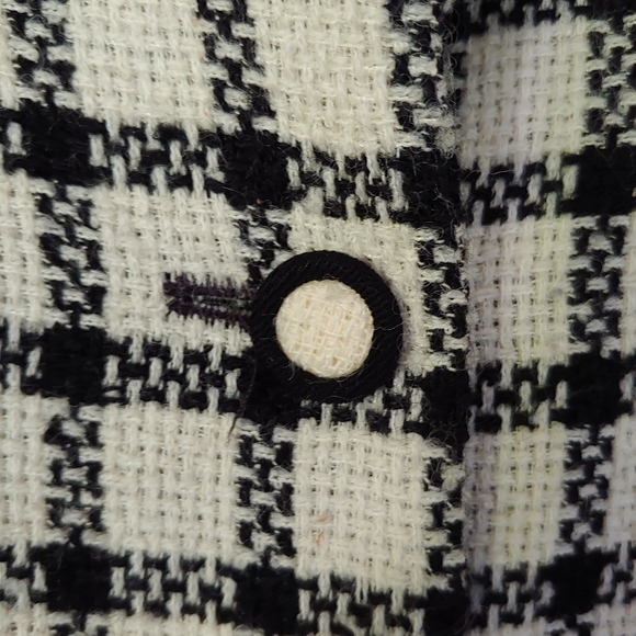 Oscar de la Renta Vintage Wool Checked Jacket Size US 6 - Picture 12 of 15